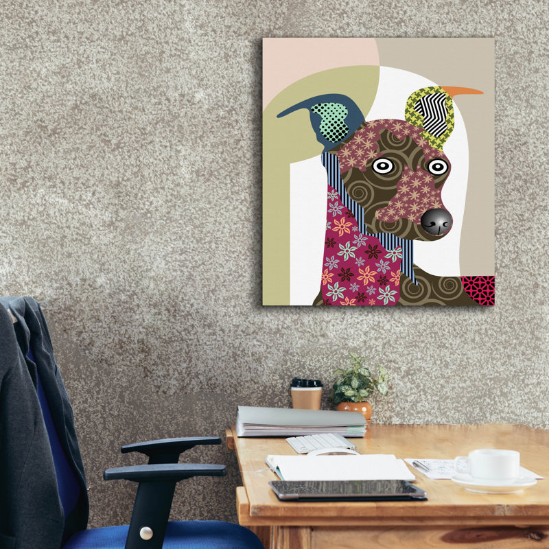 «Greyhound» par Lanre Adefioyue, H 30 po x l 26 po x P 1,5 po