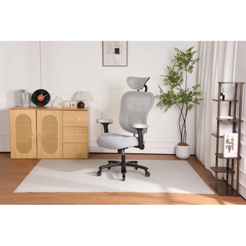 500LBS Big and Tall Office Chair Mesh Breathable,Gaming Chair with Adjustable Backrest Height & Headrest Angle & Adaptive Lumbar Lupport, Executive Computer Desk Chair with 2D Flip-Up Arms
