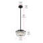 Luminaire bol suspendu unique à 3 lumières avec accents de cristal-1552886174-1552886175