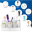 Organisateur de comptoir de salle de bain en marbre - Organisateur de meuble-lavabo en silicone - Organisateur de brosse à dents avec distributeur de 2 pièces Cotton Swab - Drainage du support de dentifrice - Essentials pour la salle de bain