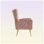 Fauteuil d'appoint rembourré en velours-84552759