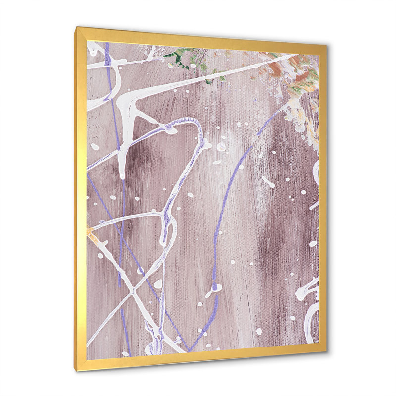Marbre jaune et noir - reproduction d'art moderne et contemporaine sur toile, Encadrement doré, H 40 po x l 30 po x P 1,5 po