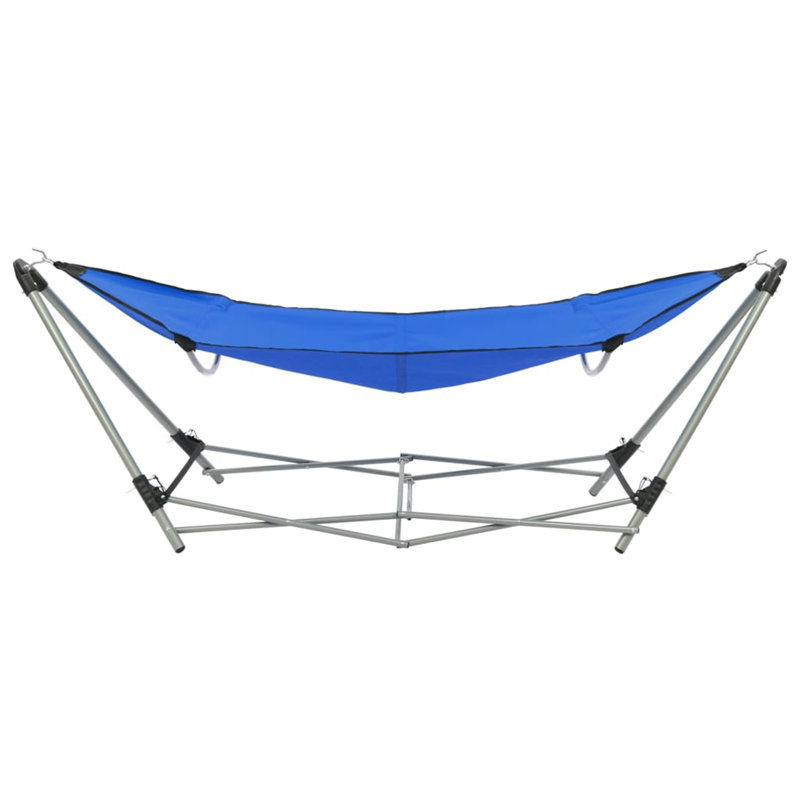 Folding Camping Hammock with Stand, Blue