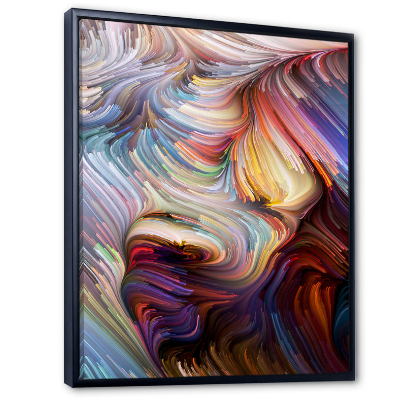 «Escape Of Liquid Art IV», reproduction d'art moderne sur toile, H 36 po x l 24 po x P 1 po, Cadre flottant noir