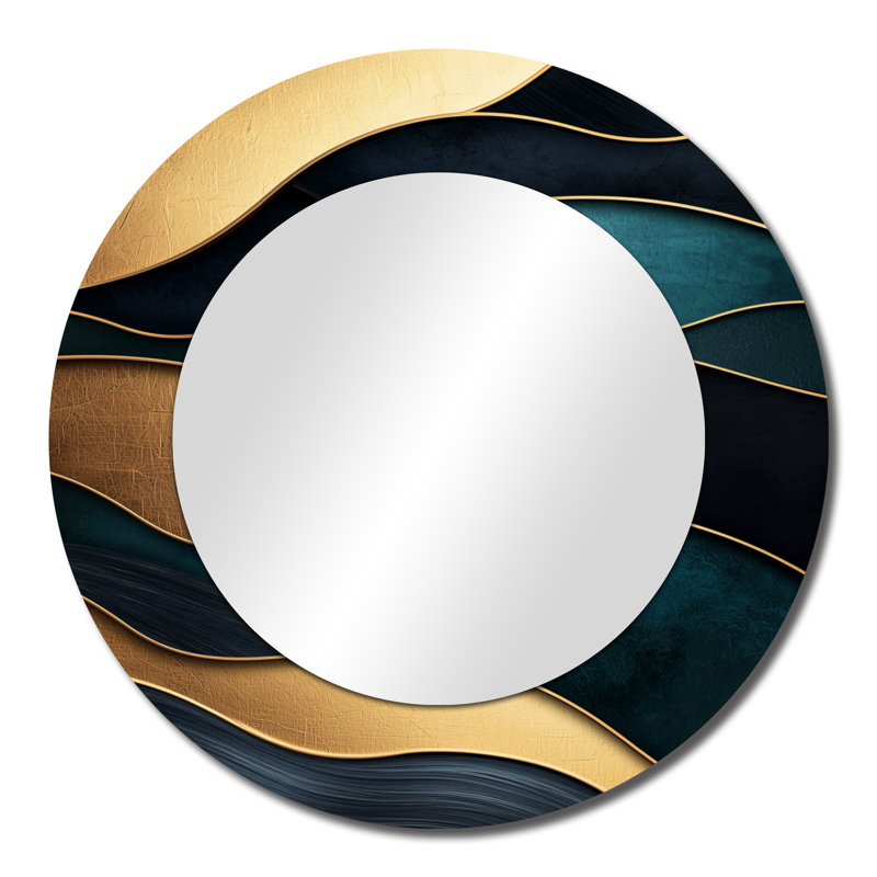 «Soft Marble Coastal Balance I», art mural miroir moderne, imprimé sur métal, 23 po x 23 po