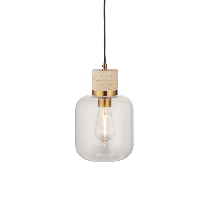 1 - Light Brass Pendant, Natural