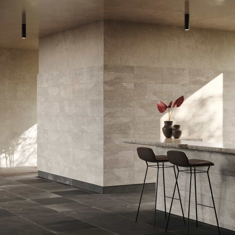 Rakestone 12x24 3D Honed Limestone Stone Tile, Cube 3D, Limestone, Wooden Beige