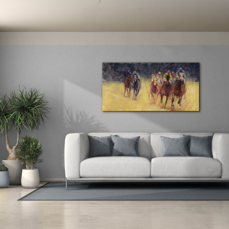 "Derby 2016" par Valtcho Tonov, H 30 po x l 60 po x P 1,5 po