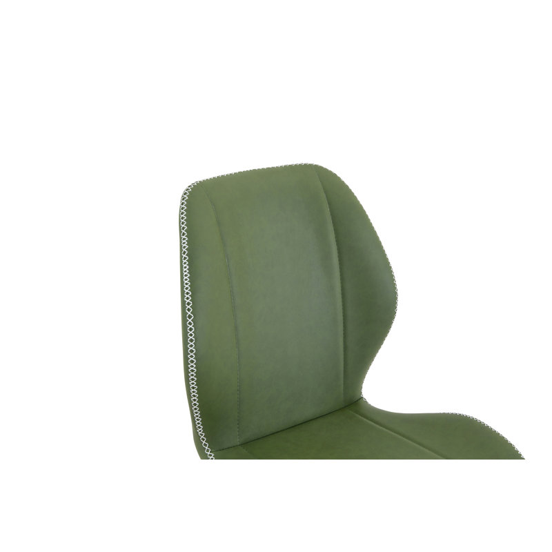 4 ensembles de chaises de salle à manger en polyuréthane vert olive rétro avec un coussin spacieux et confortable. Plusieurs couleurs disponibles, avec des pieds en métal noir et des pieds réglables, convenant à la salle à manger, au bureau et au bureau, etc.