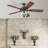 Glencrest 52" 5 Blade Damp Rated Ceiling Fan LED Light Kit Included