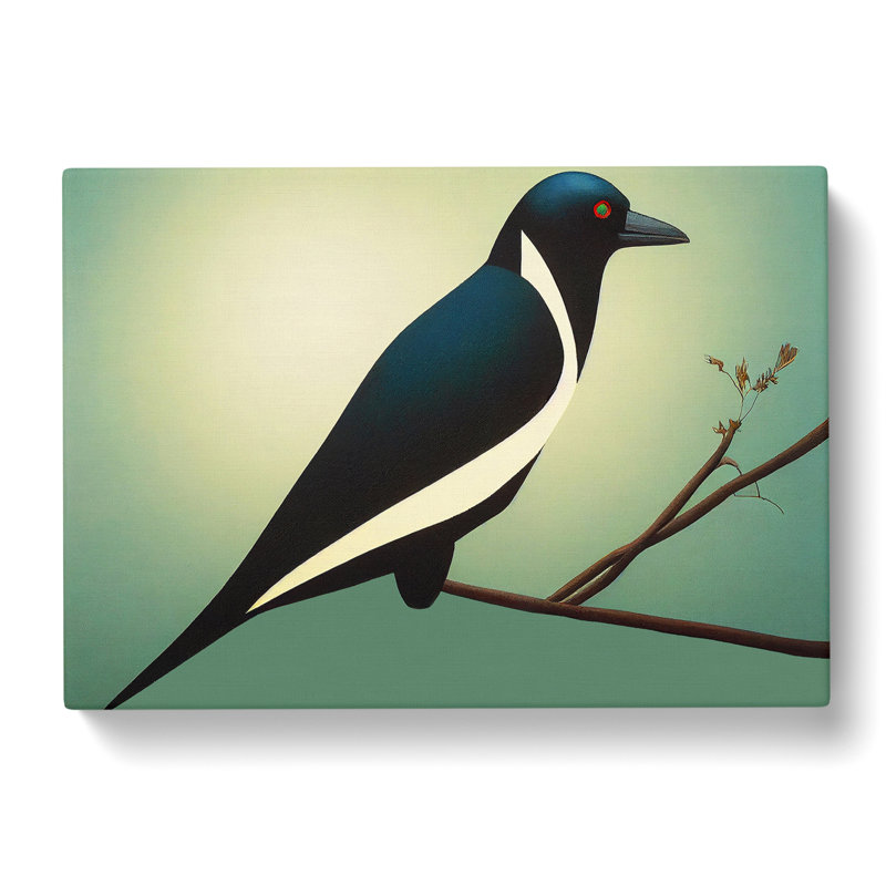 An Astonishing Magpie Bird - Wrapped Canvas, 35cm H x 50cm W x 3cm D