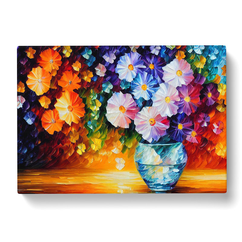 Assorted Flowers Painting Vol.1 Abstract - Wrapped Canvas, 40cm H x 60cm W x 3cm D