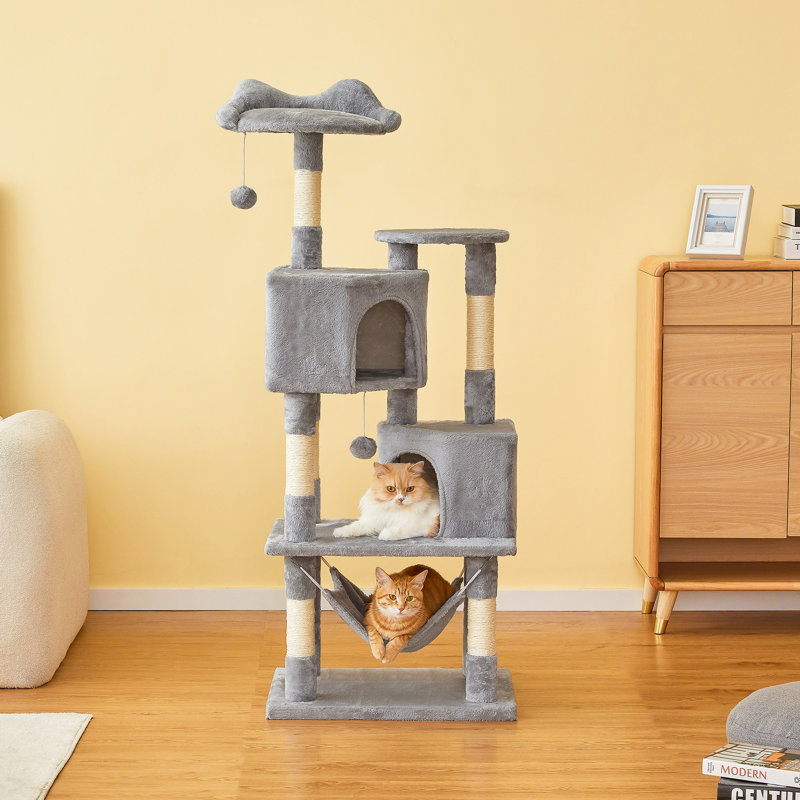 Habitation pour chat 55 po Bineta, Gris clair