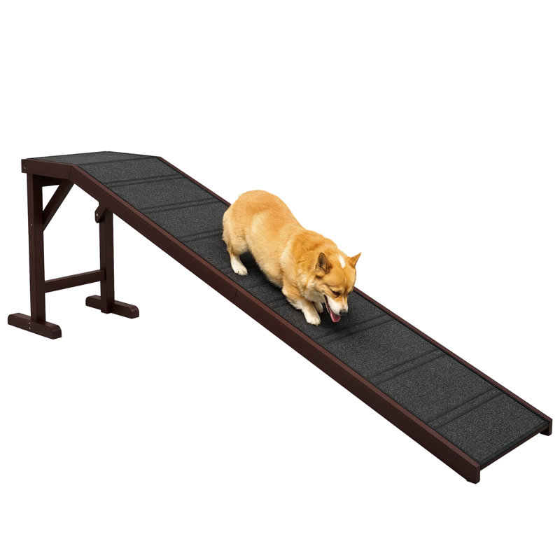 Rampe pour animaux de compagnie Jalissa, Brun / Gris, 25" H x 73" W x 16" D
