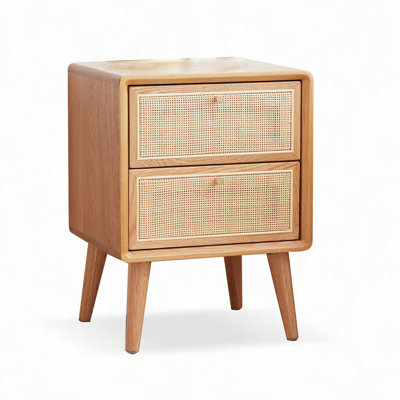 Pure Solid Wood Bedside Cabinet Modern Simple Nightstands North America Oak Bedside Cabinet Nordic Bedroom Solid Oak Storage Cabinet 0.4M
