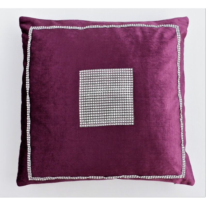 Housse de coussin carrée Dykstra, Violet
