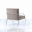 Fauteuil Swoop-Velours gris-Nickel