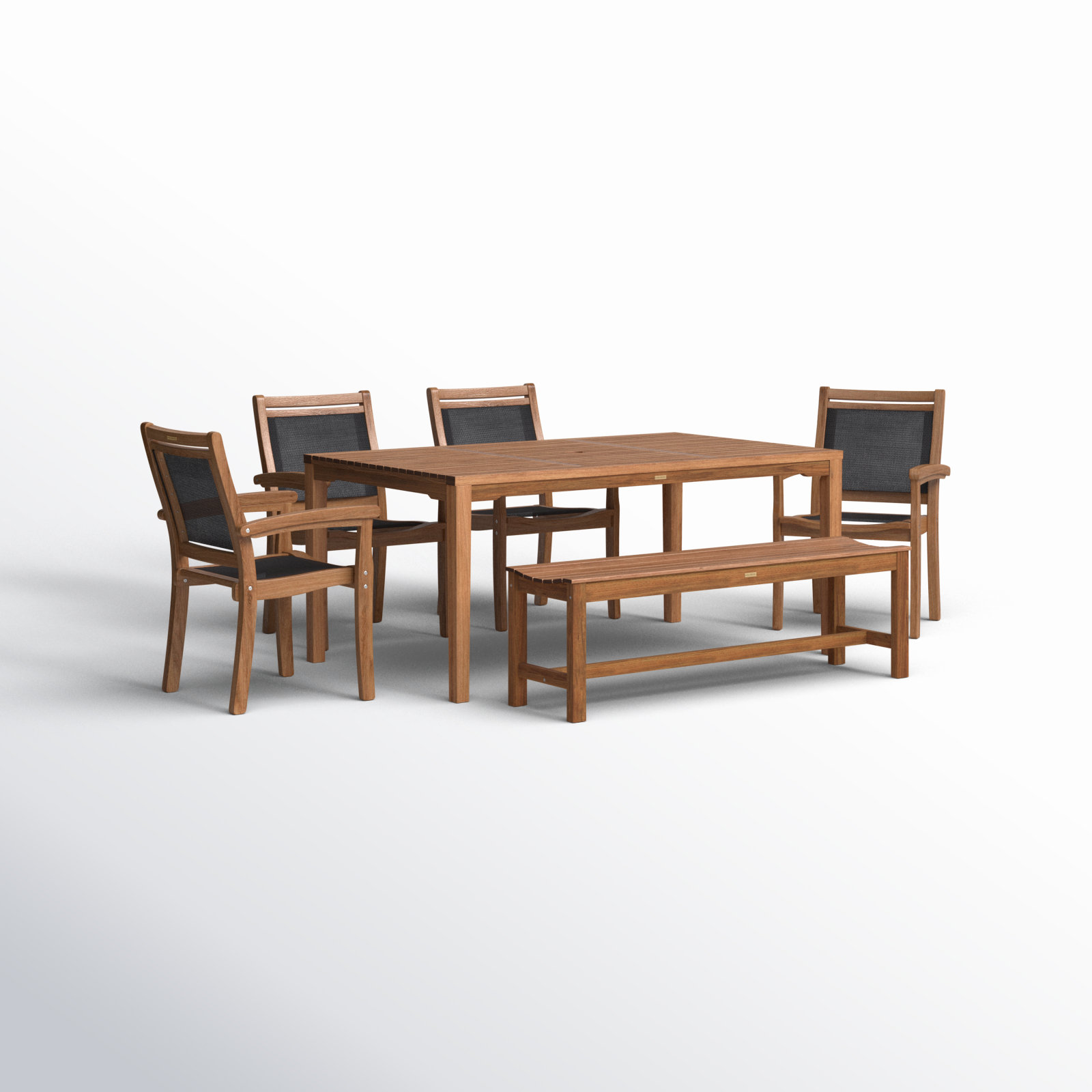 Fleur 64" Eucalyptus Patio Dining Set