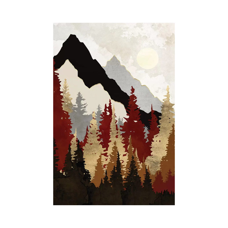 Arbres d'automne - impression, Toile tendue, H 12 po x l 8 po x P 0,75 po