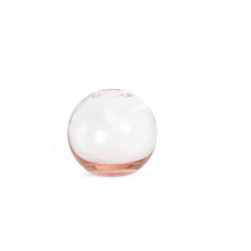Vase de table Aurora, H 4 po x l 4 po x P 4 po, Rosé
