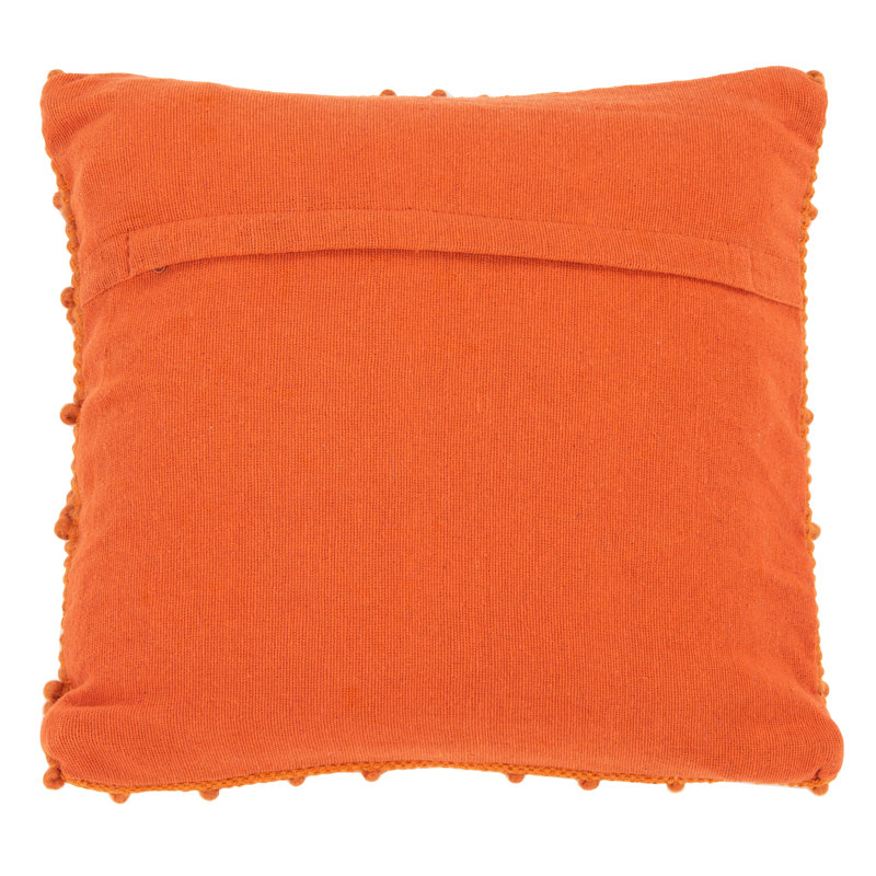 Scandinavian Orange Geometric Knit Decorative Pillow