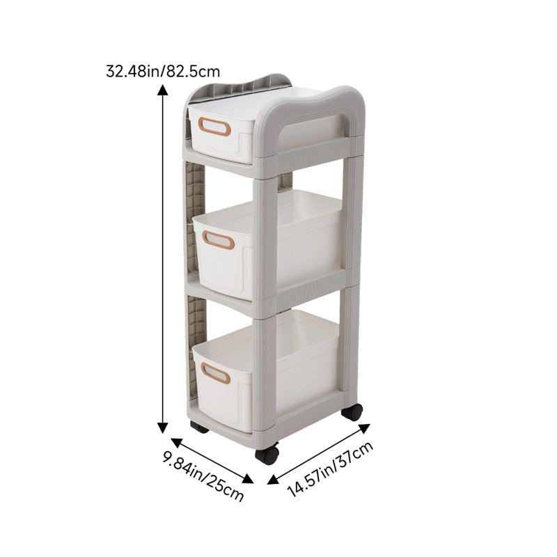 82.5cm H x 25cm W Utility Cart with Wheels
