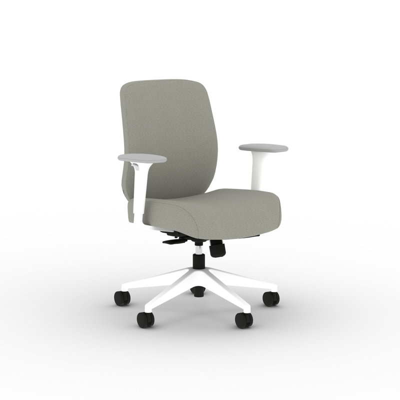 HON Altern Upholstered Low-Back Chair, White Frame, Fog, Designer White, Fog
