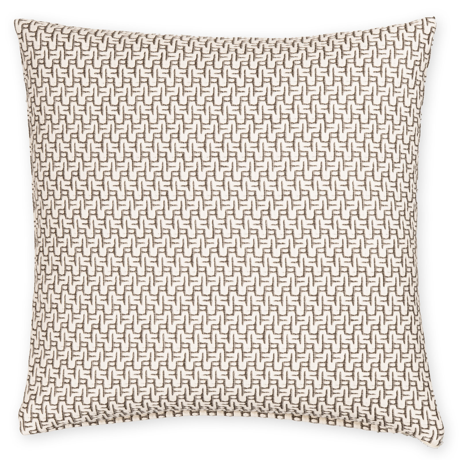 Cascade Geometric Accent Pillow, Square 20", Polyester, Gray