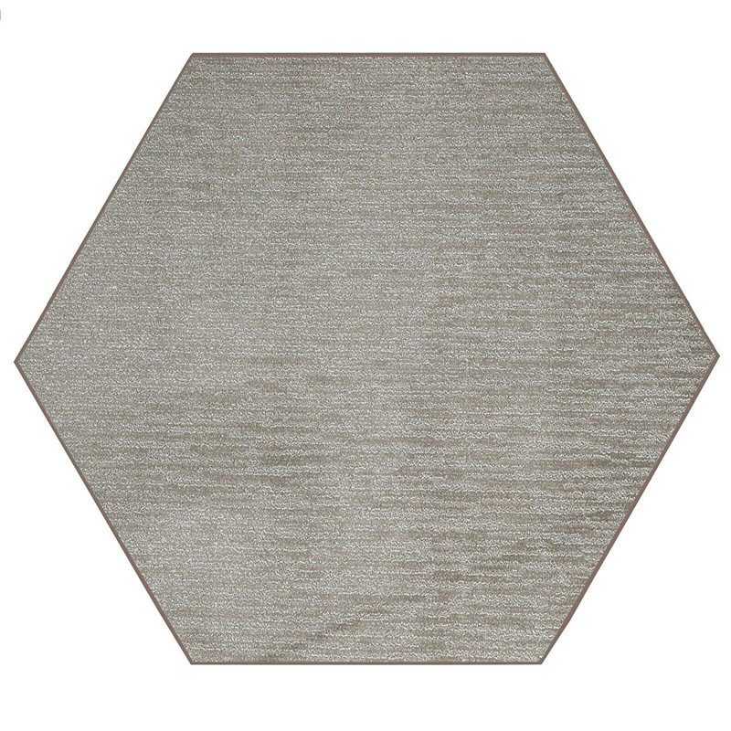 Tapis décoratif brun Furnish My Place, Hexagone 7 pi