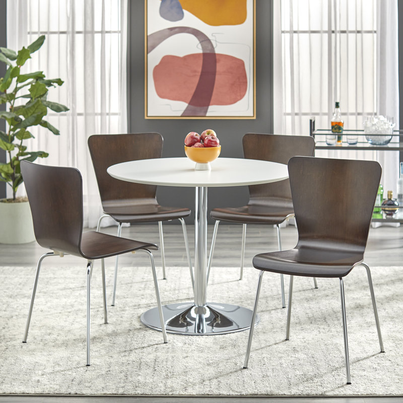 Ensemble de salle à manger Theotis, Espresso, 5 (1 table + 4 chaises)