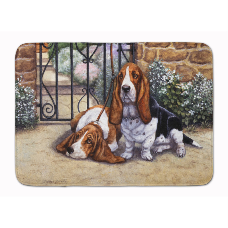 Gray Memory Foam Non-Slip Rectangle Bath Mat