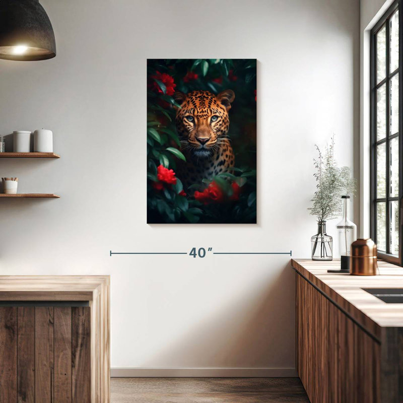 Brampt Leopard Flowers, 36" H x 24" W