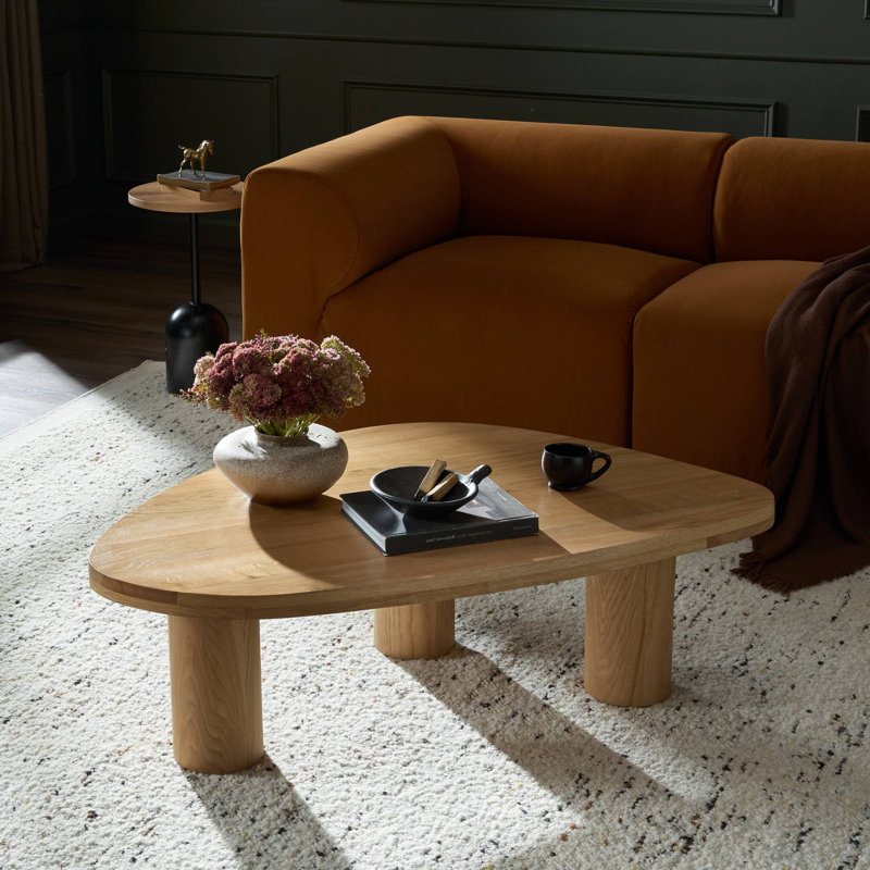 Zion Coffee Table - Small Table - Merlot, Sage Onyx, 15" H x 30" L x 48" W