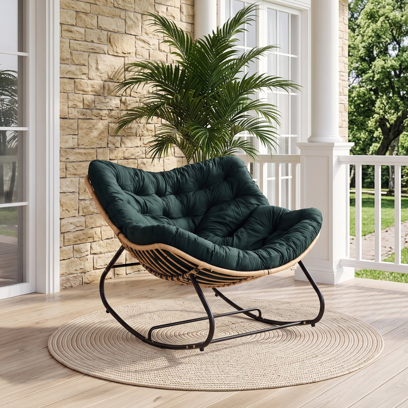 Iron Rocking Chair, Green