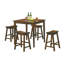 Ensemble de tabourets à hauteur de bar 29 po et ensemble de 2 fauteuils de style selle en bois massif