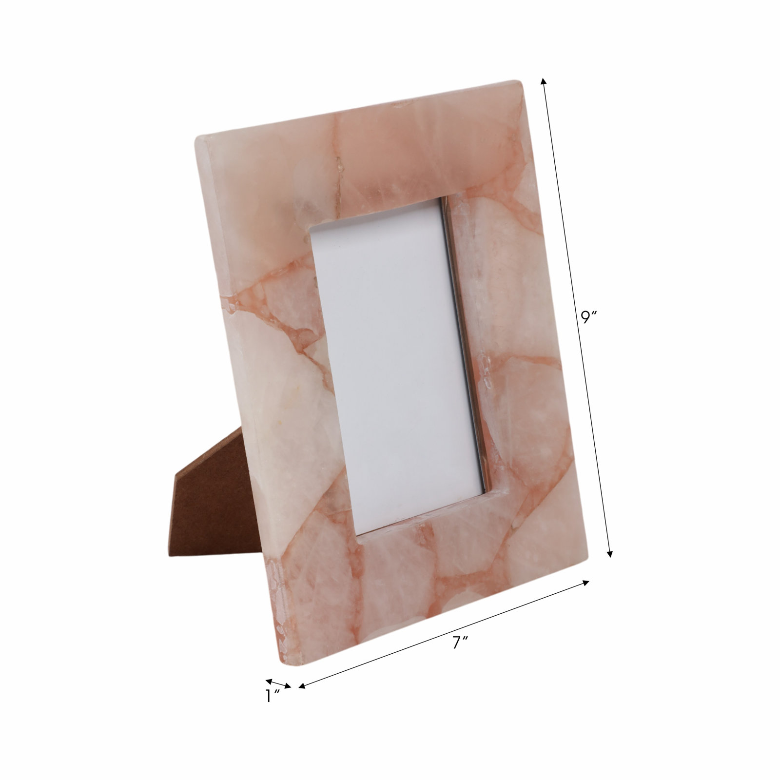 Edina Quartz Photo Frame, Pink, 4" x 6"