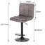 Deristin Swivel Upholstered and Faux Leather Adjustable Height Bar Stool-674344492-744631470