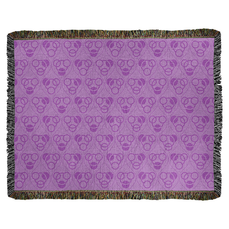 Couverture en coton tissé Classic, L 37 po x L 52 po, Violet-rouge