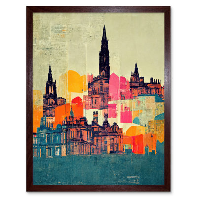 Boho Abstract Cityscape Skyline Folk - Print