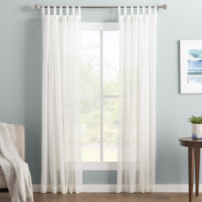 Polyester Sheer Tab Top Curtain Panel