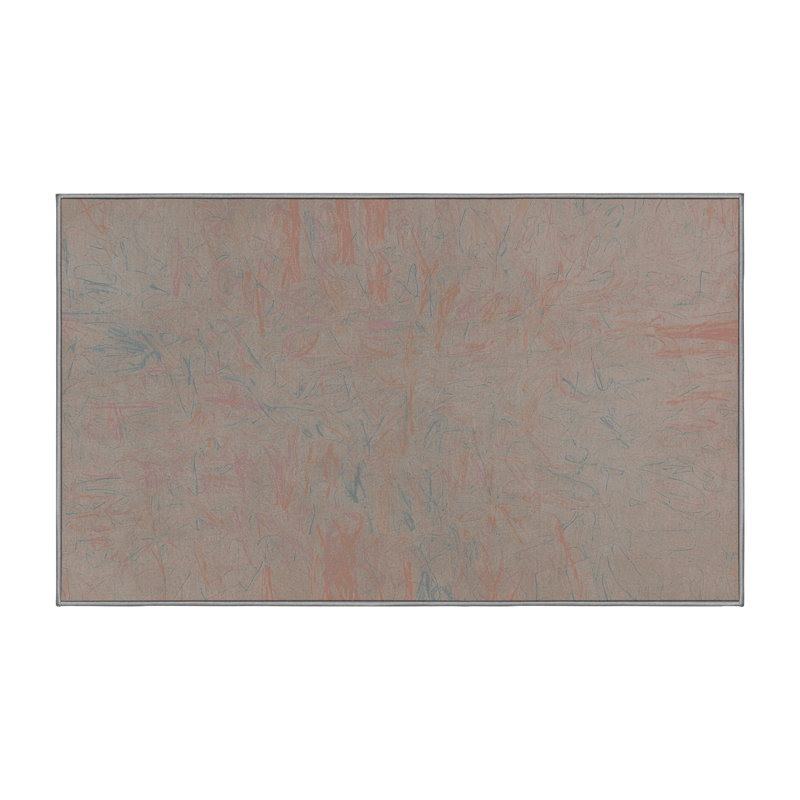 Tapis gris soyeux et moelleux, Rectangle 8 pi x 10 pi