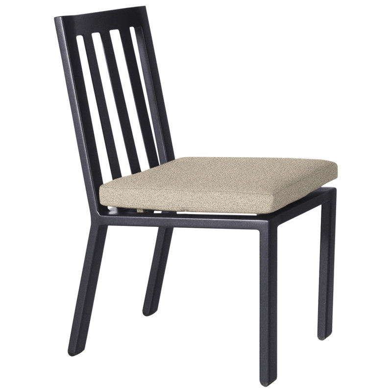 Aris Outdoor Dining Side Chair, Vista Dune, Graphite