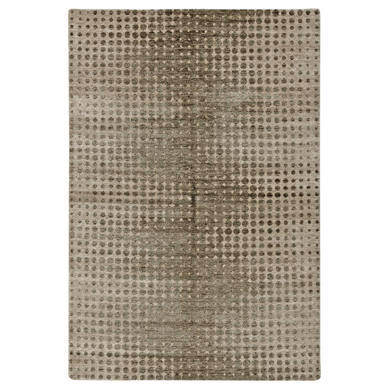 Hand Knotted Wool Area Rug in Multi