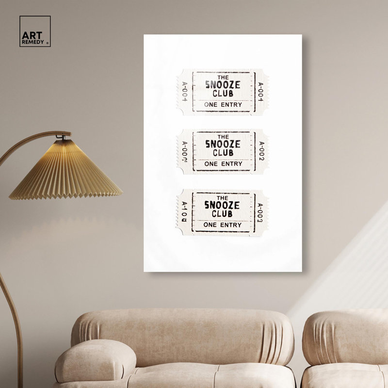 «Snooze Club Entrée», impression sur toile par Art Remedy, H 45 po x l 30 po