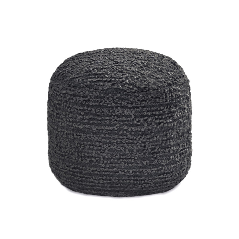 Repose-pieds rembourré gris anthracite 17 po Sfera, Gris anthracite