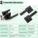 Privacy Door Lever with Square Rosette for Bed and Bath Keyless