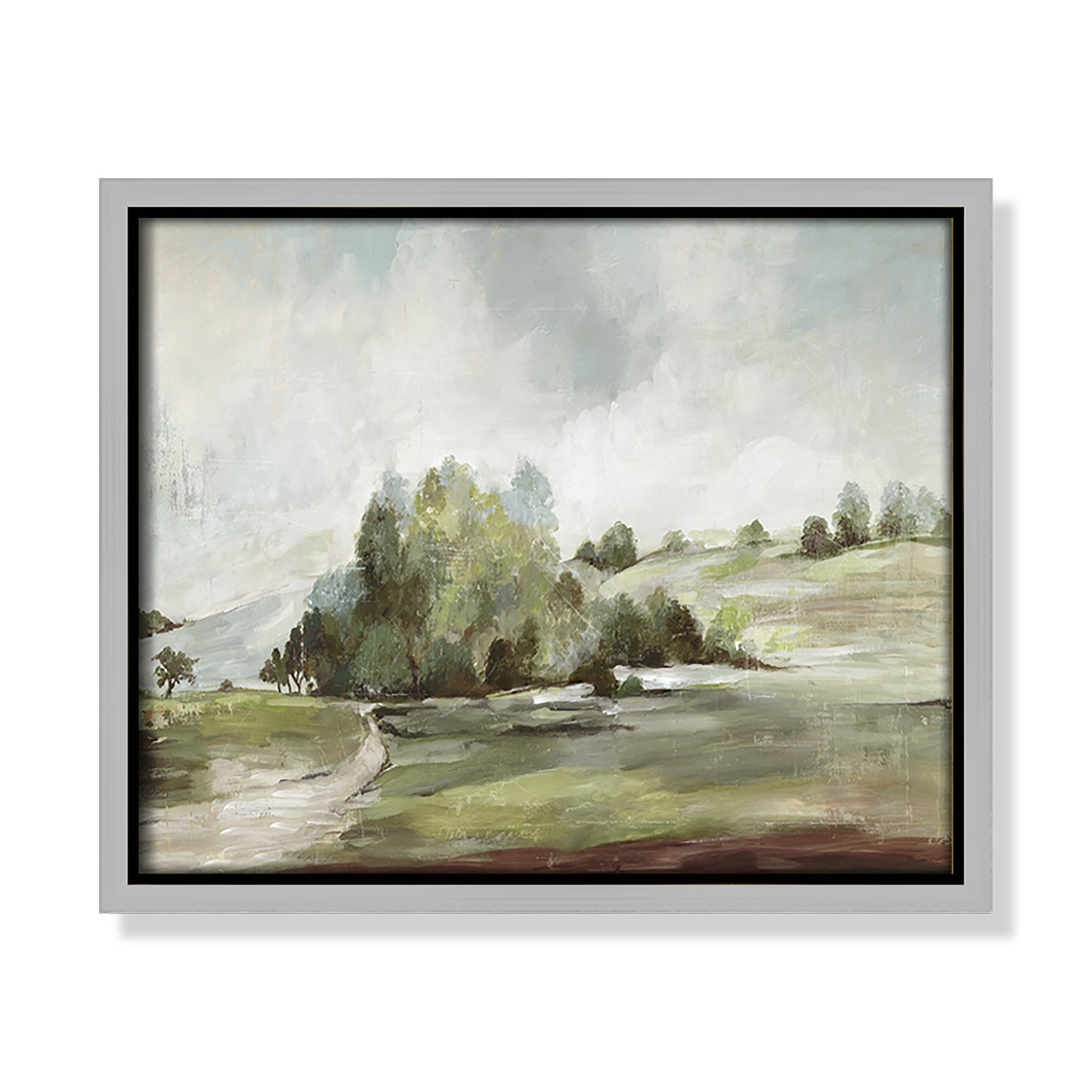 Concorde "Green Country Road" Print, 9.5" H x 11.5" W, Silver