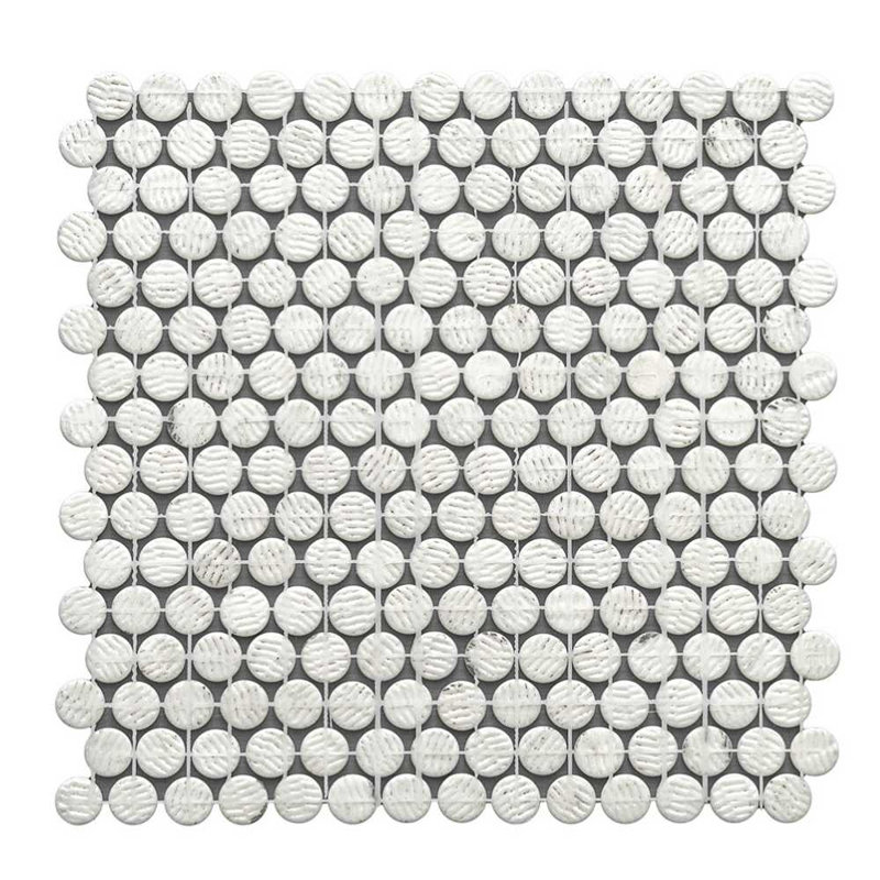 Eterna Penny 12"x12" Recycled Glass Mosaic Tile, Sumatra