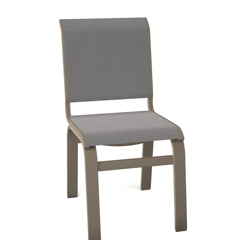 Chaise d'appoint de salle à manger Hiraku, Désert texturé, Nickel