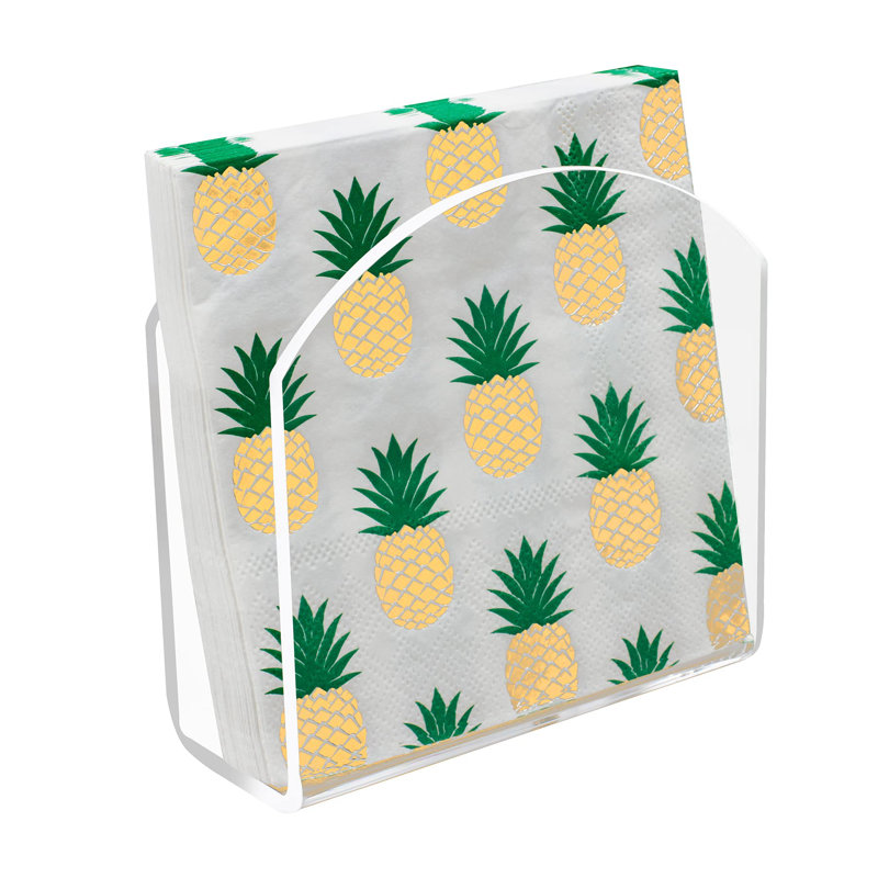 Porte-serviettes de table en acrylique transparent pour serviettes de table, support de serviettes de table en papier transparent